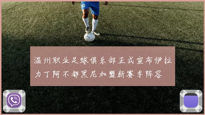 温州职业足球俱乐部正式宣布伊拉力丁阿不都黑尼加盟新赛季阵容